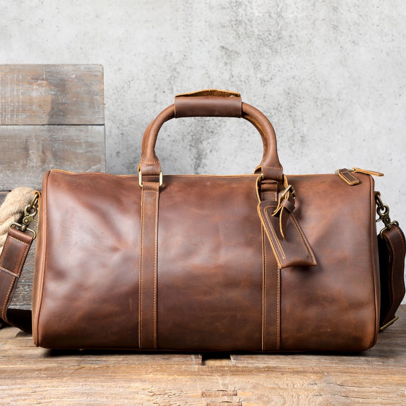 Vintage Leather Travel Duffle Bag VB43-KKICO