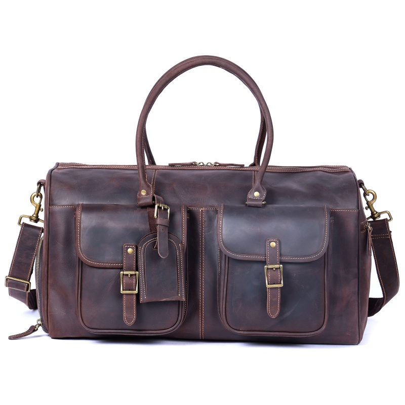 Vintage Leather Travel Duffle Bag VB44-KKICO
