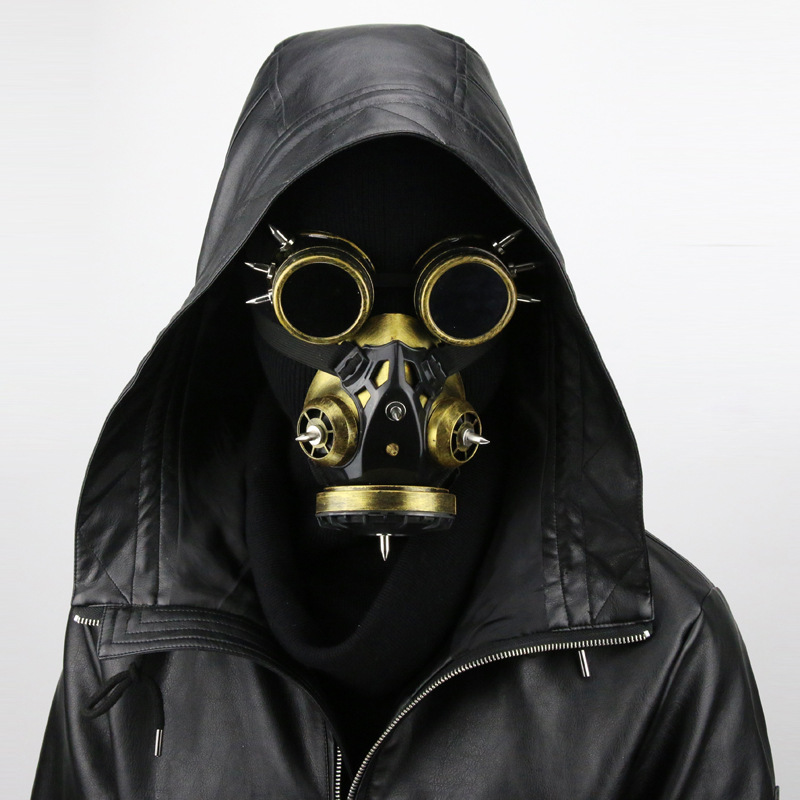 Steampunk Goggles and Gas Mask Costume Set for Halloween Cosplay