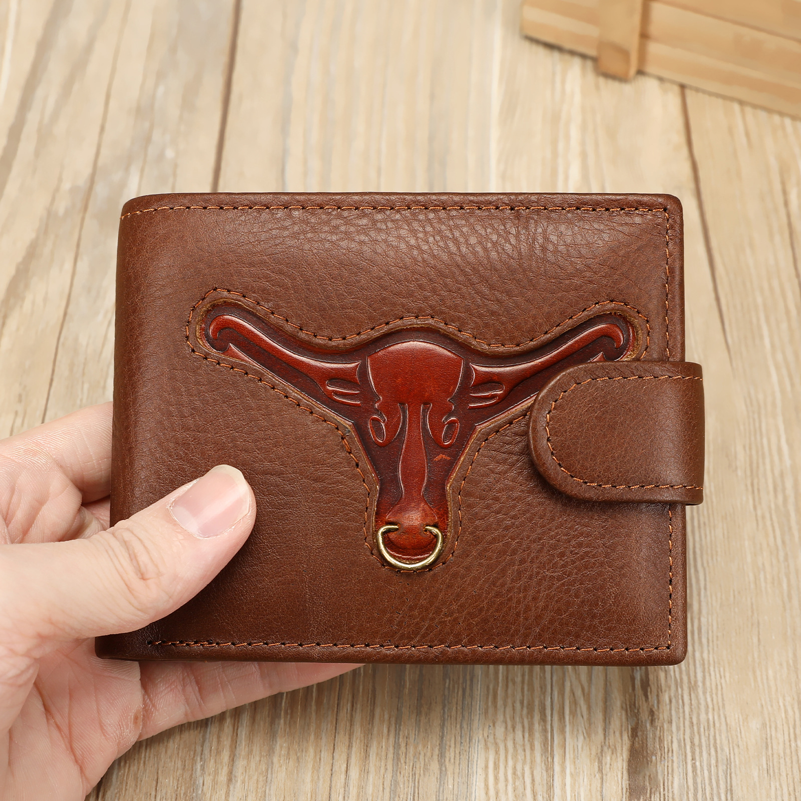 Vintage Embossed Genuine Leather Wallet LW01