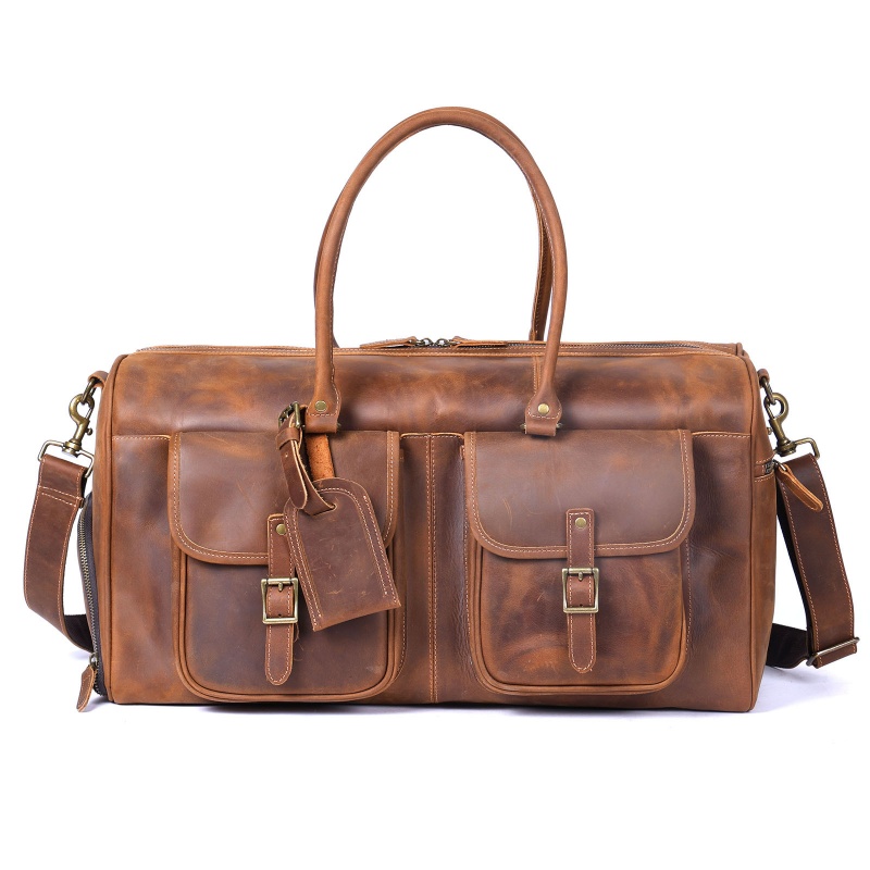 Vintage Leather Travel Duffle Bag VB44-KKICO