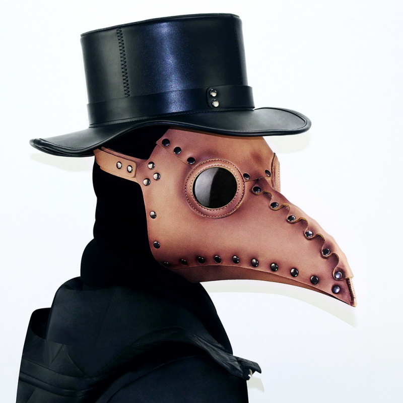 Steampunk Plague Doctor Mask PU Leather Halloween Cosplay Mask