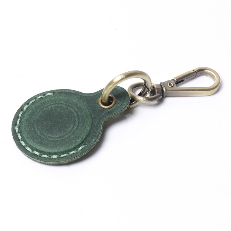 Leather AirTag Holder Keychain Case