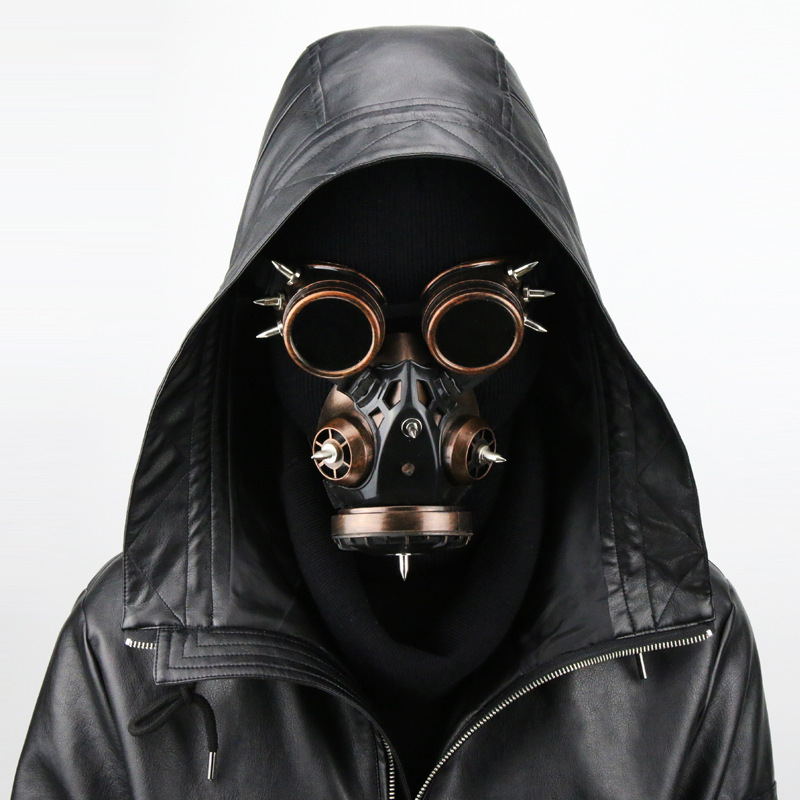 Steampunk Goggles and Gas Mask Costume Set for Halloween Cosplay