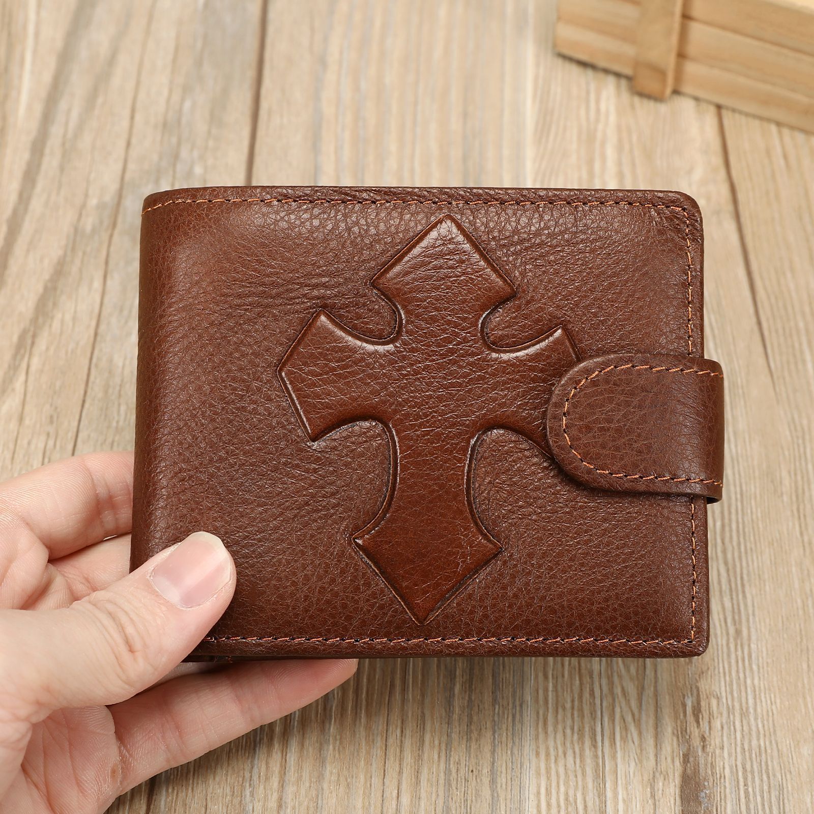 Vintage Embossed Genuine Leather Wallet LW01