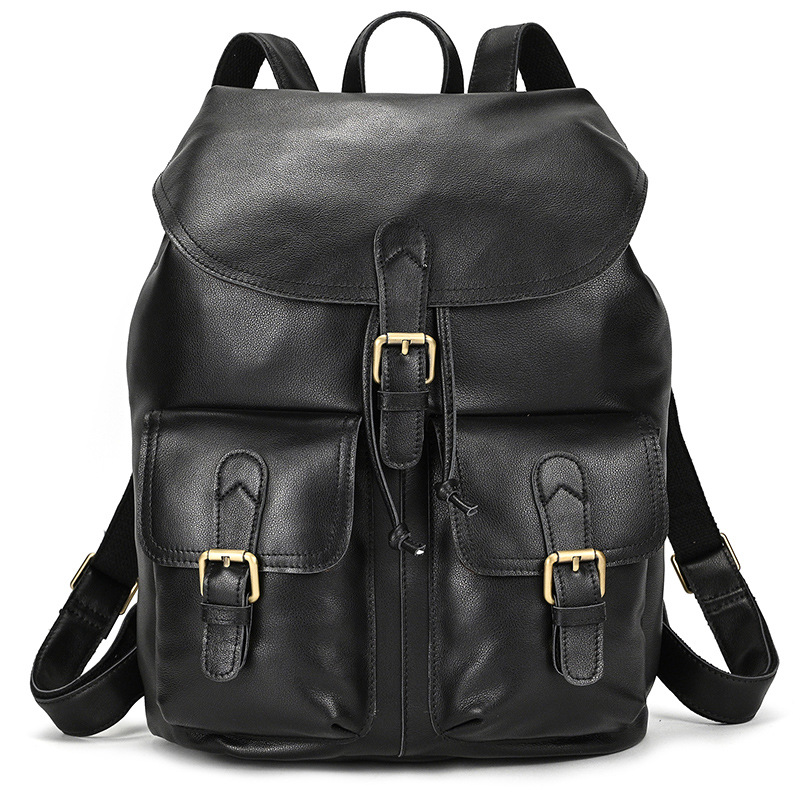Vintage Leather Rucksack Backpack | 41cm Flap-Top Bag
