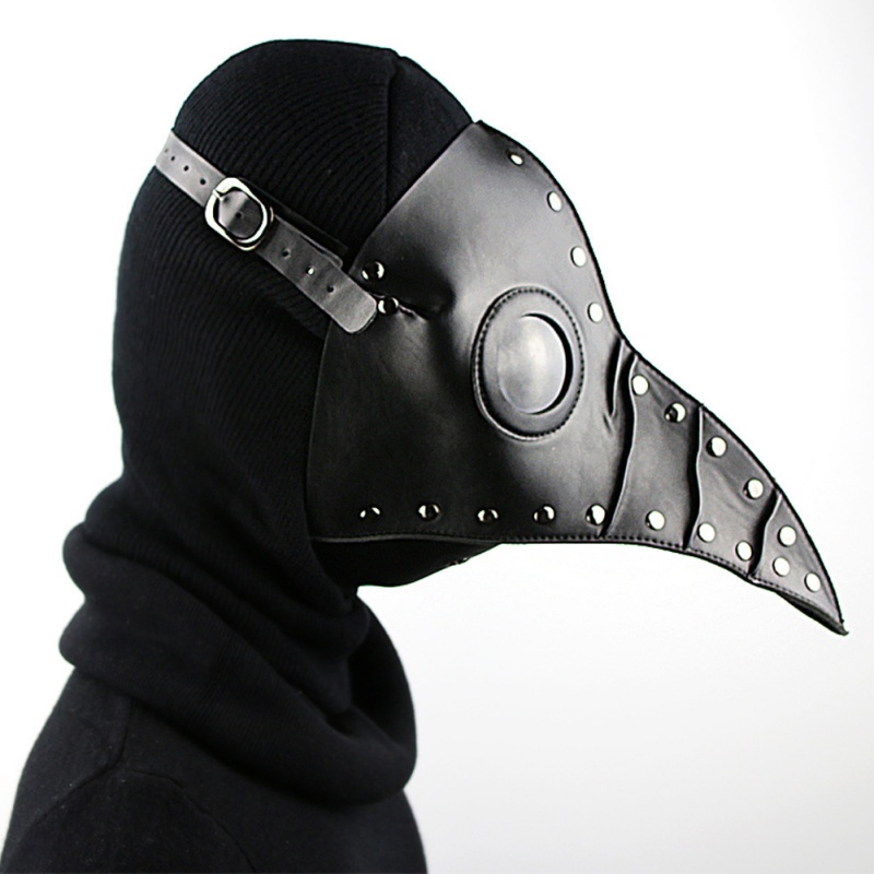 Steampunk Plague Doctor Mask PU Leather Halloween Cosplay Mask