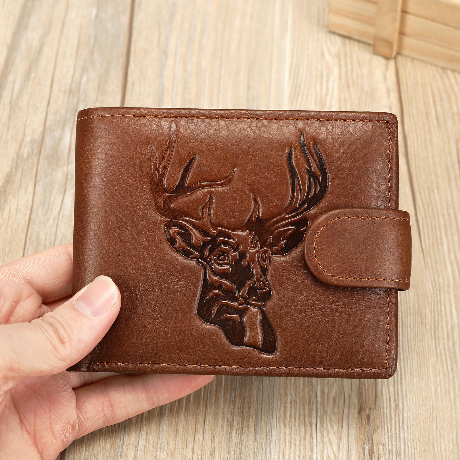 Vintage Embossed Genuine Leather Wallet LW01