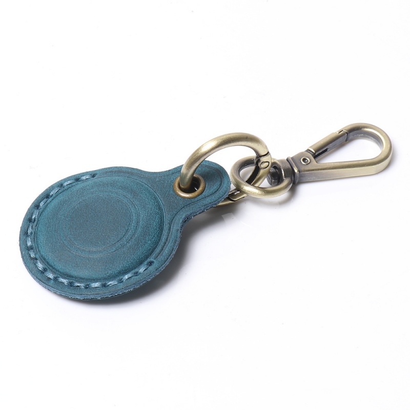 Leather AirTag Holder Keychain Case