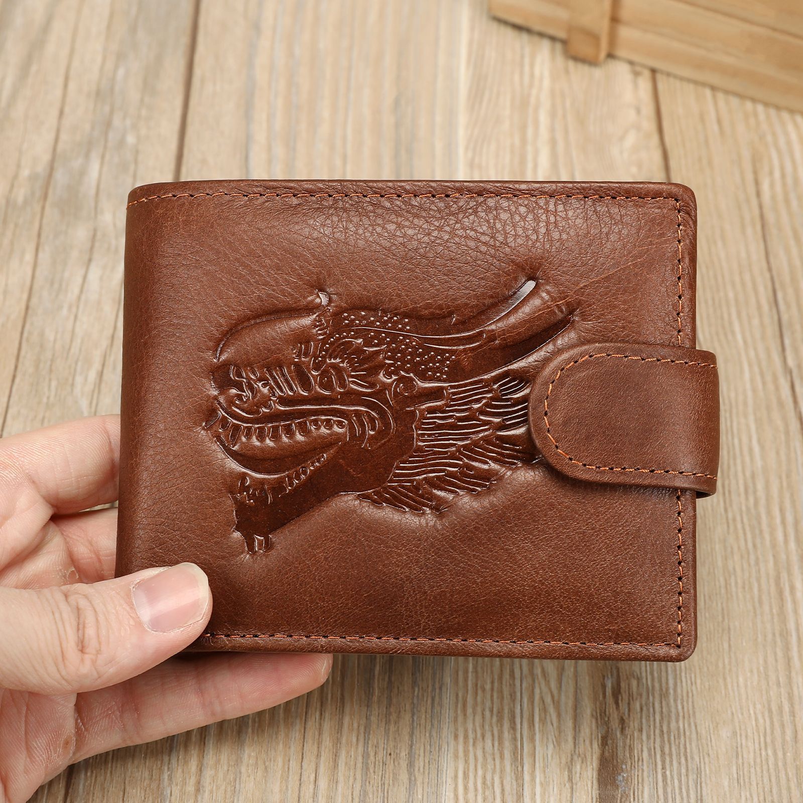 Vintage Embossed Genuine Leather Wallet LW01