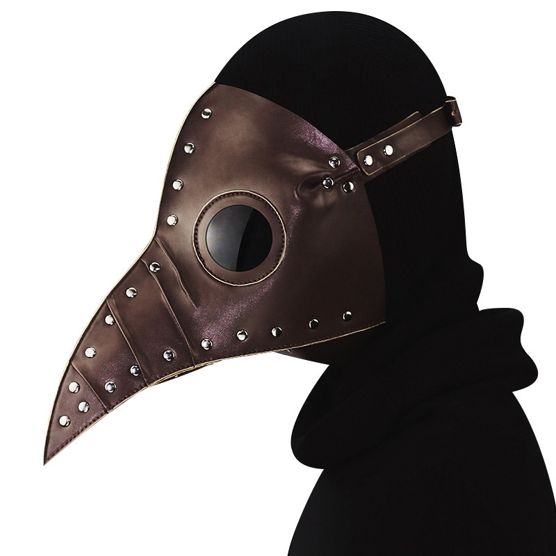 Steampunk Plague Doctor Mask PU Leather Halloween Cosplay Mask