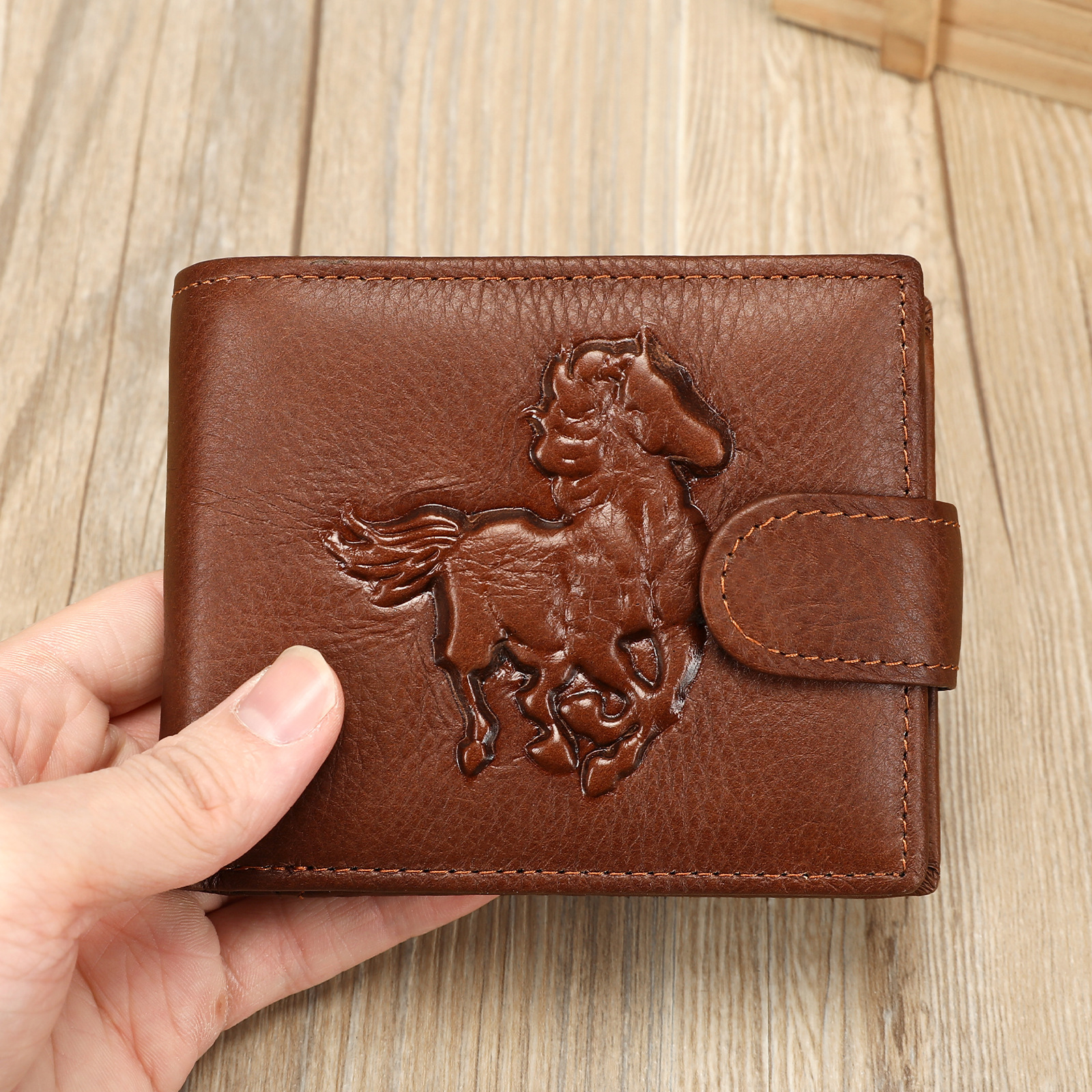 Vintage Embossed Genuine Leather Wallet LW01