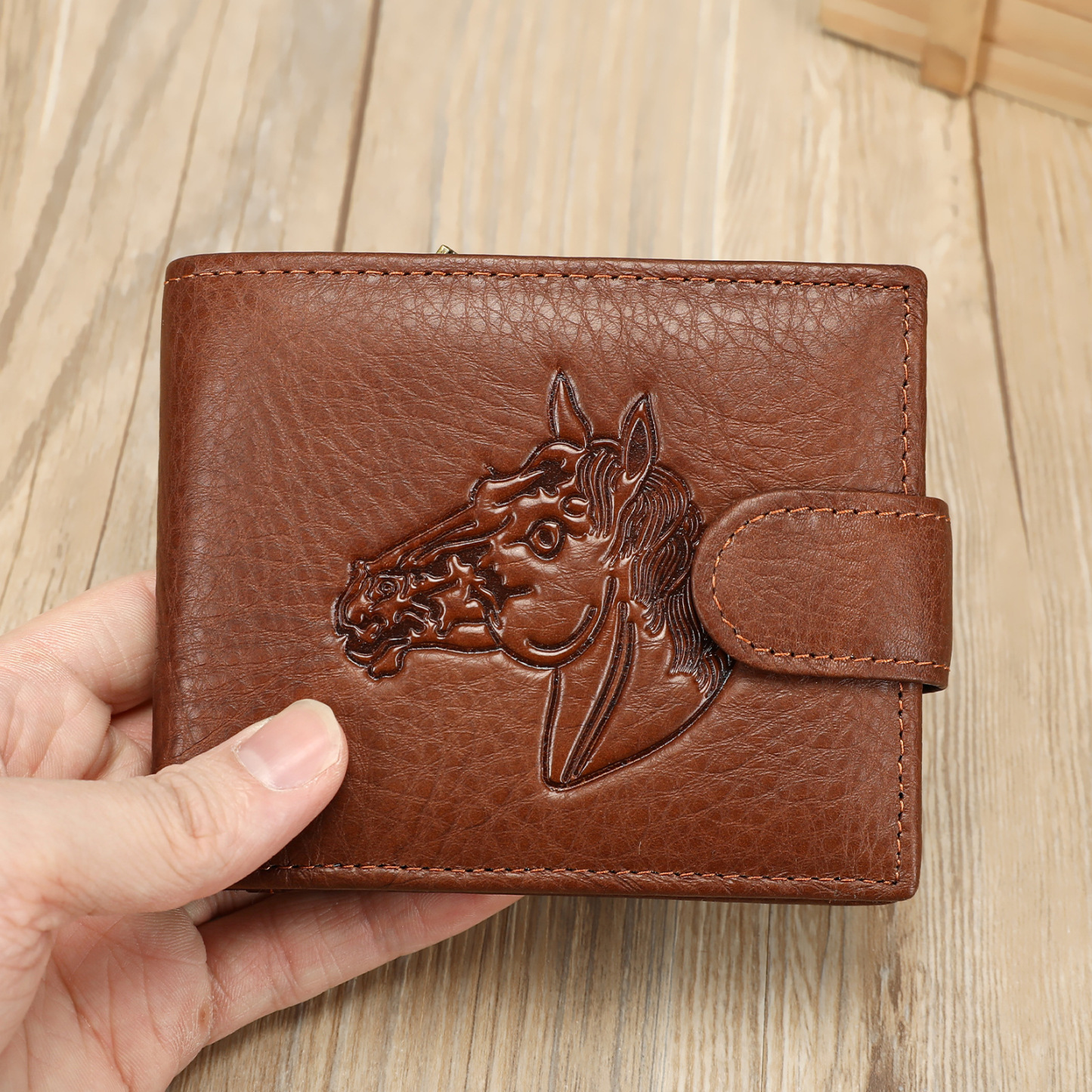 Vintage Embossed Genuine Leather Wallet LW01