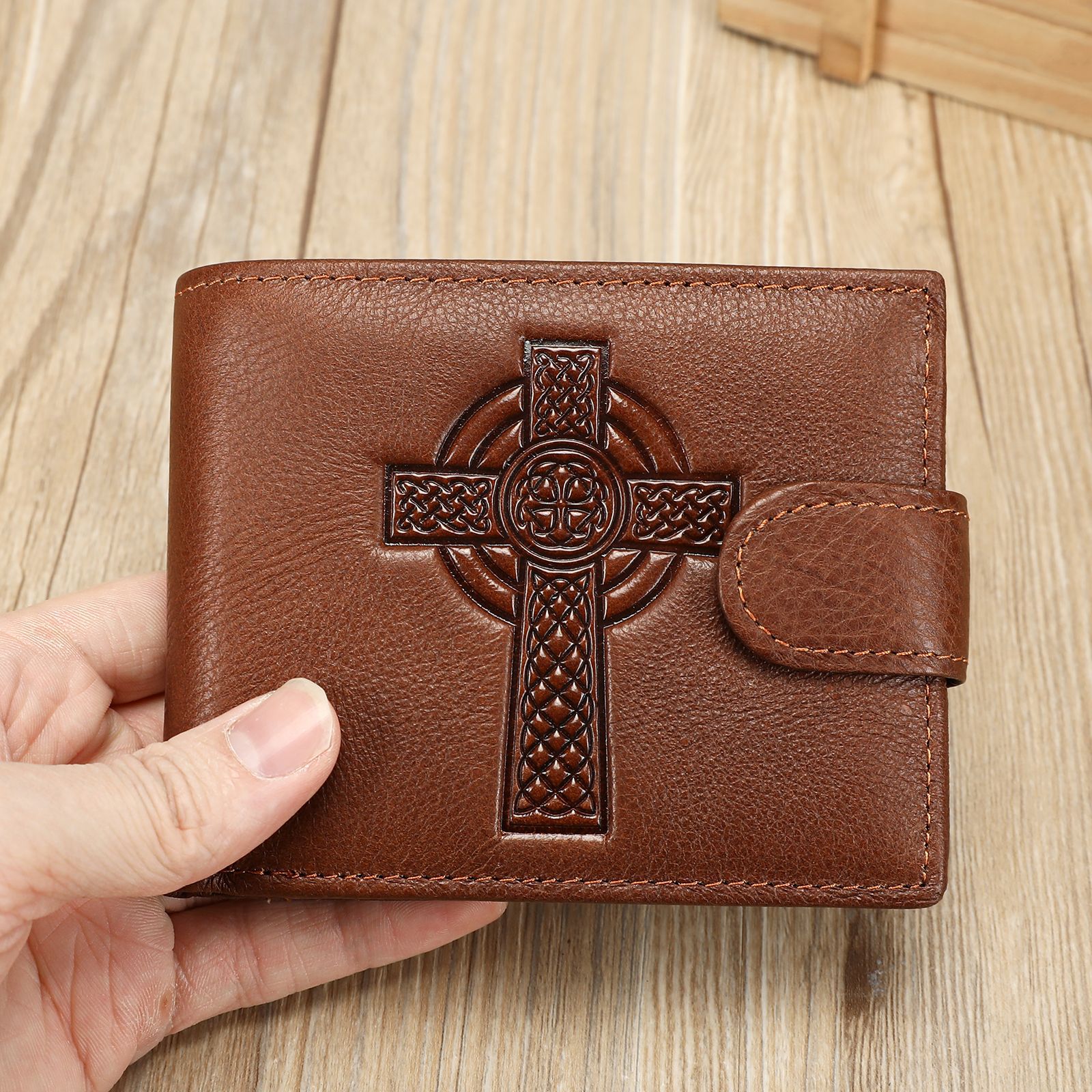 Vintage Embossed Genuine Leather Wallet LW01