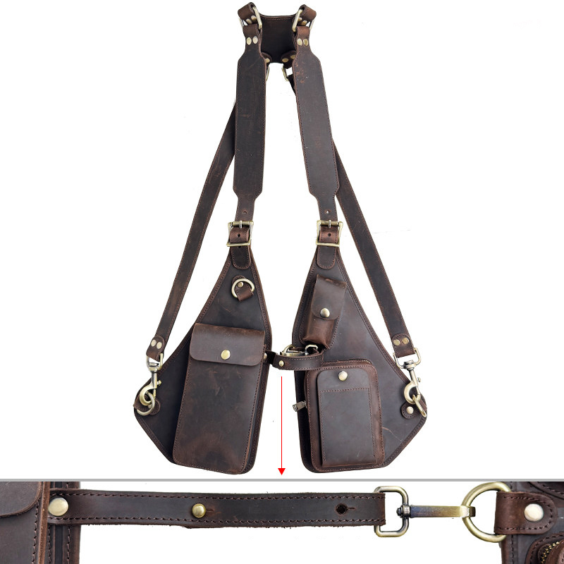 Vintage Leather Shoulder Harness Bag VB34