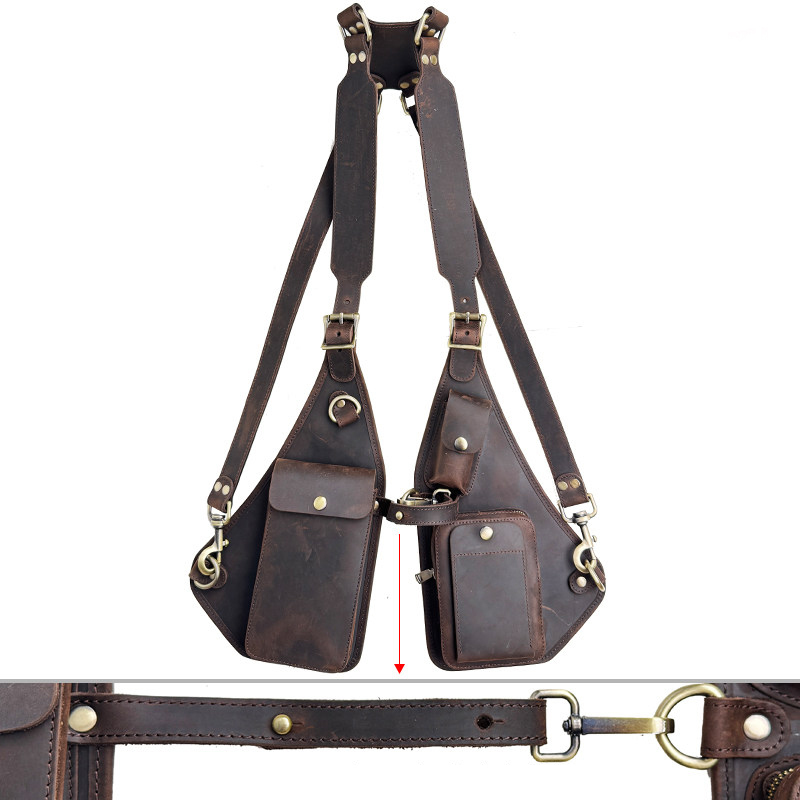 Vintage Leather Shoulder Harness Bag VB34