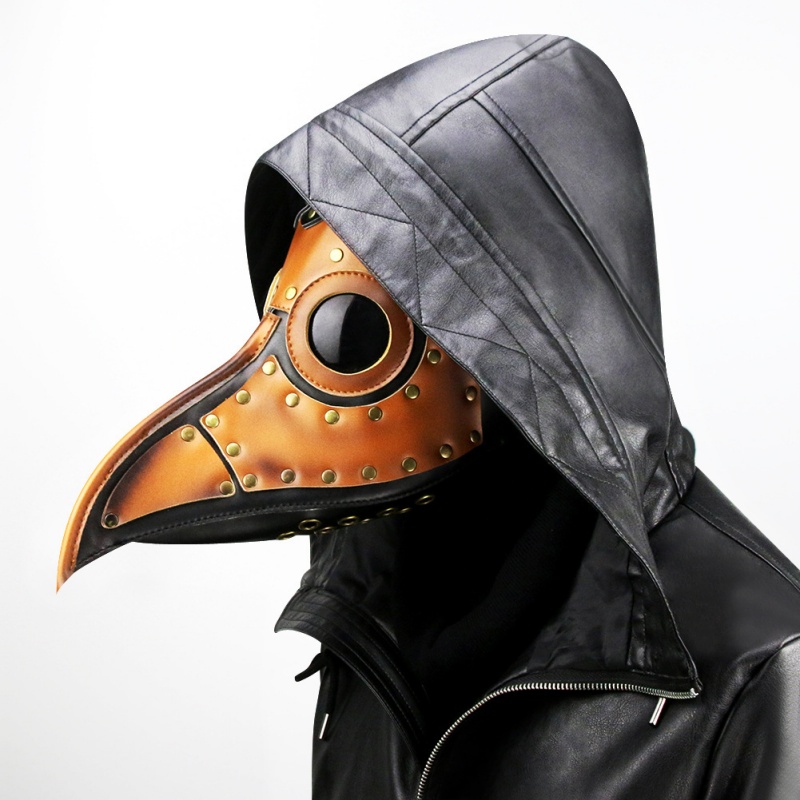 Steampunk Plague Doctor Mask PU Leather Halloween Cosplay Mask