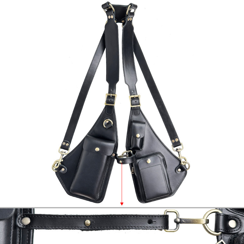 Vintage Leather Shoulder Harness Bag VB34