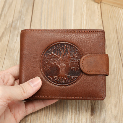 Vintage Embossed Genuine Leather Wallet LW01