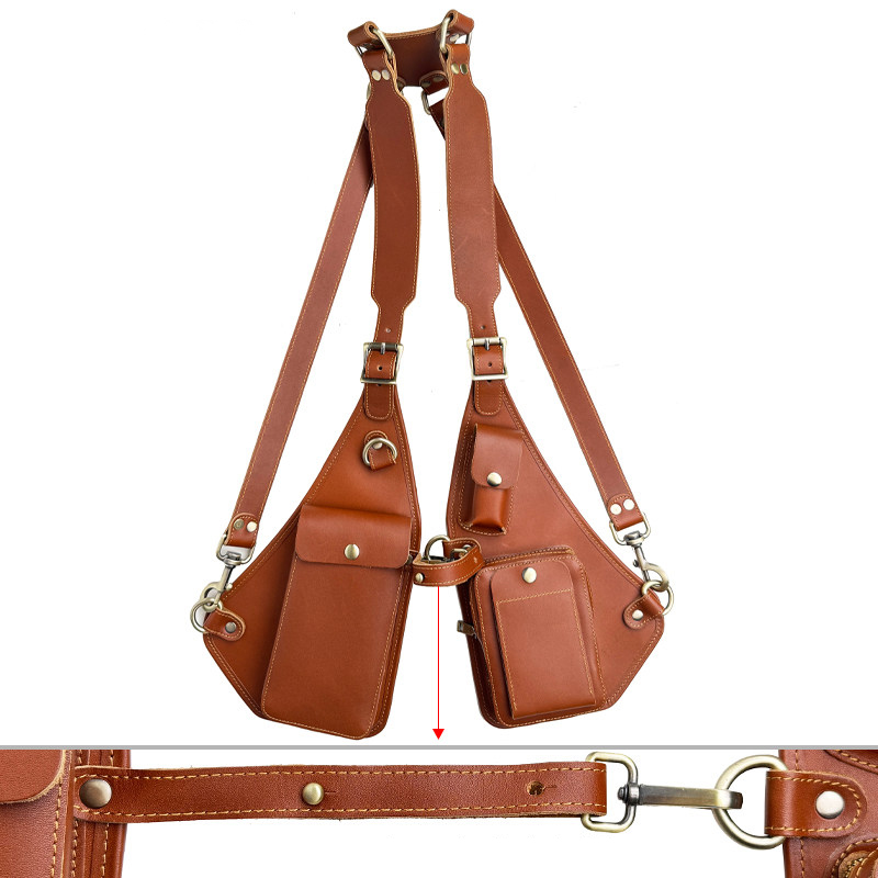 Vintage Leather Shoulder Harness Bag VB34