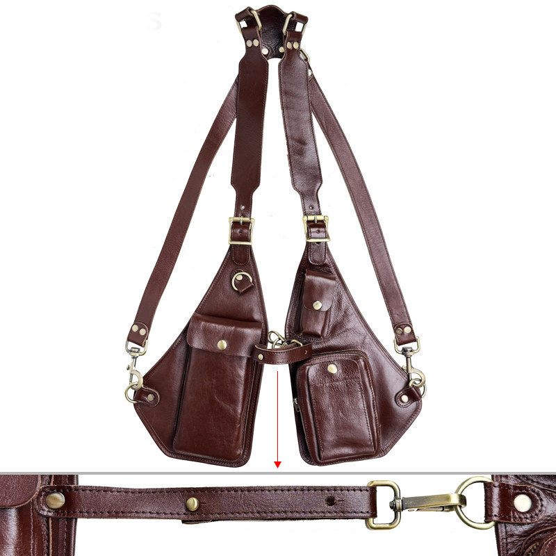 Vintage Leather Shoulder Harness Bag VB34