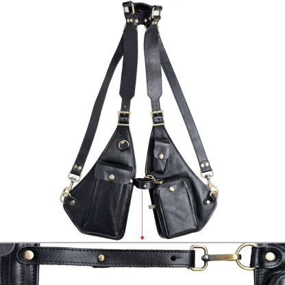 Vintage Leather Shoulder Harness Bag VB34