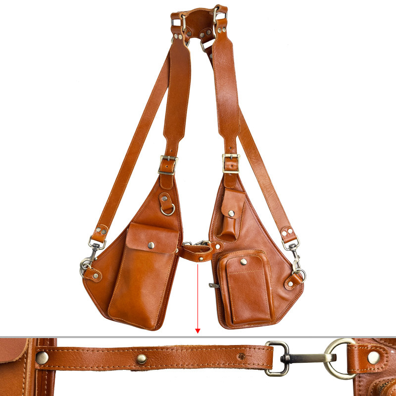 Vintage Leather Shoulder Harness Bag VB34