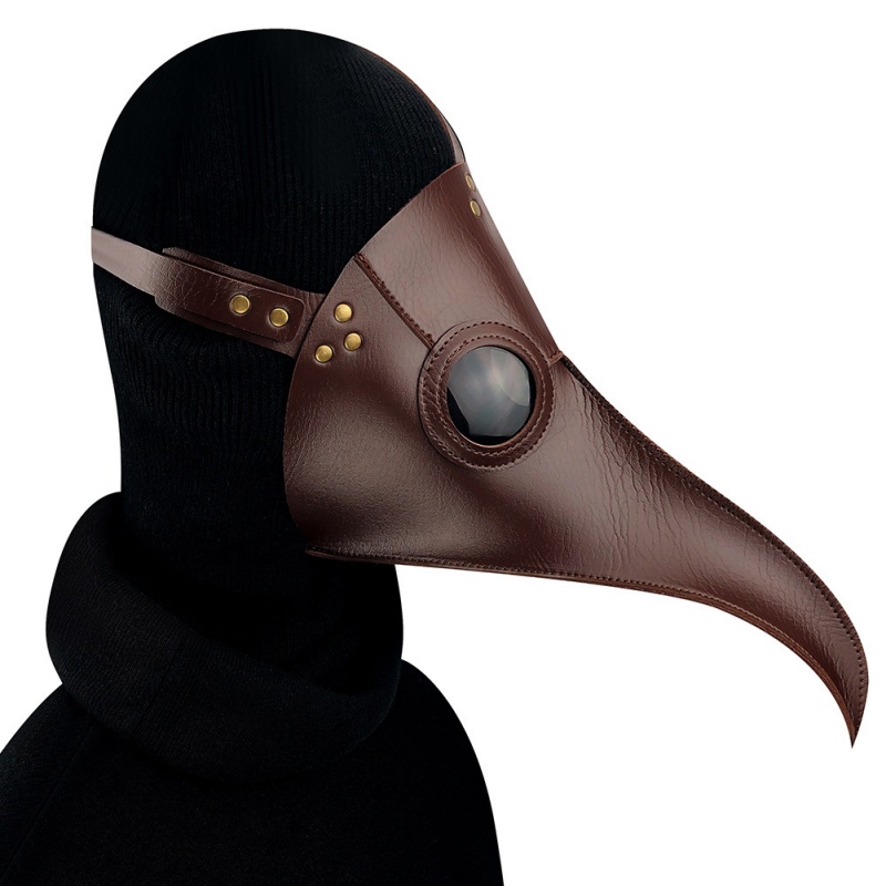 Steampunk Plague Doctor Mask PU Leather Halloween Cosplay Mask