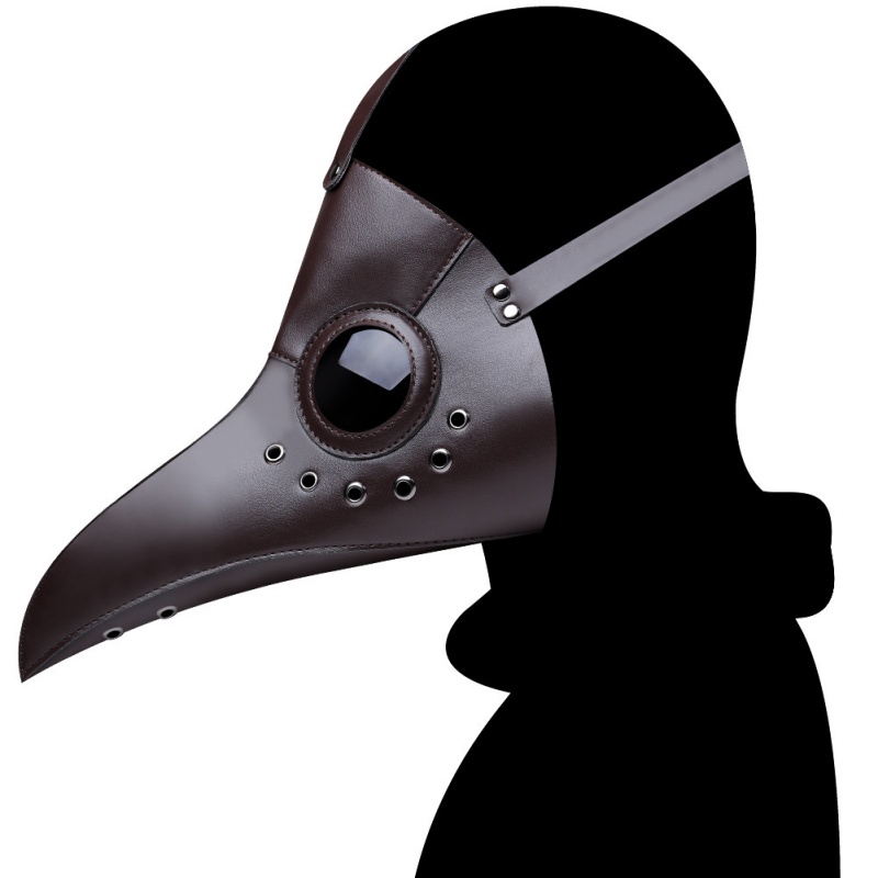 Steampunk Plague Doctor Mask PU Leather Halloween Cosplay Mask