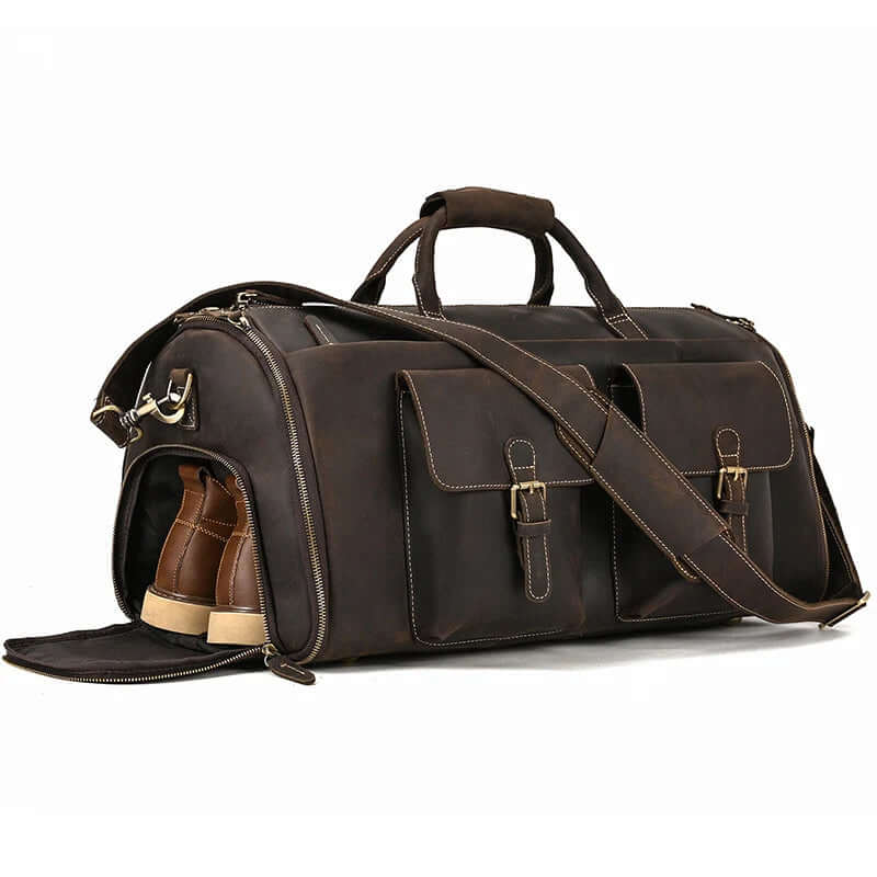 Mens Leather Duffel Bag VB00-KKICO