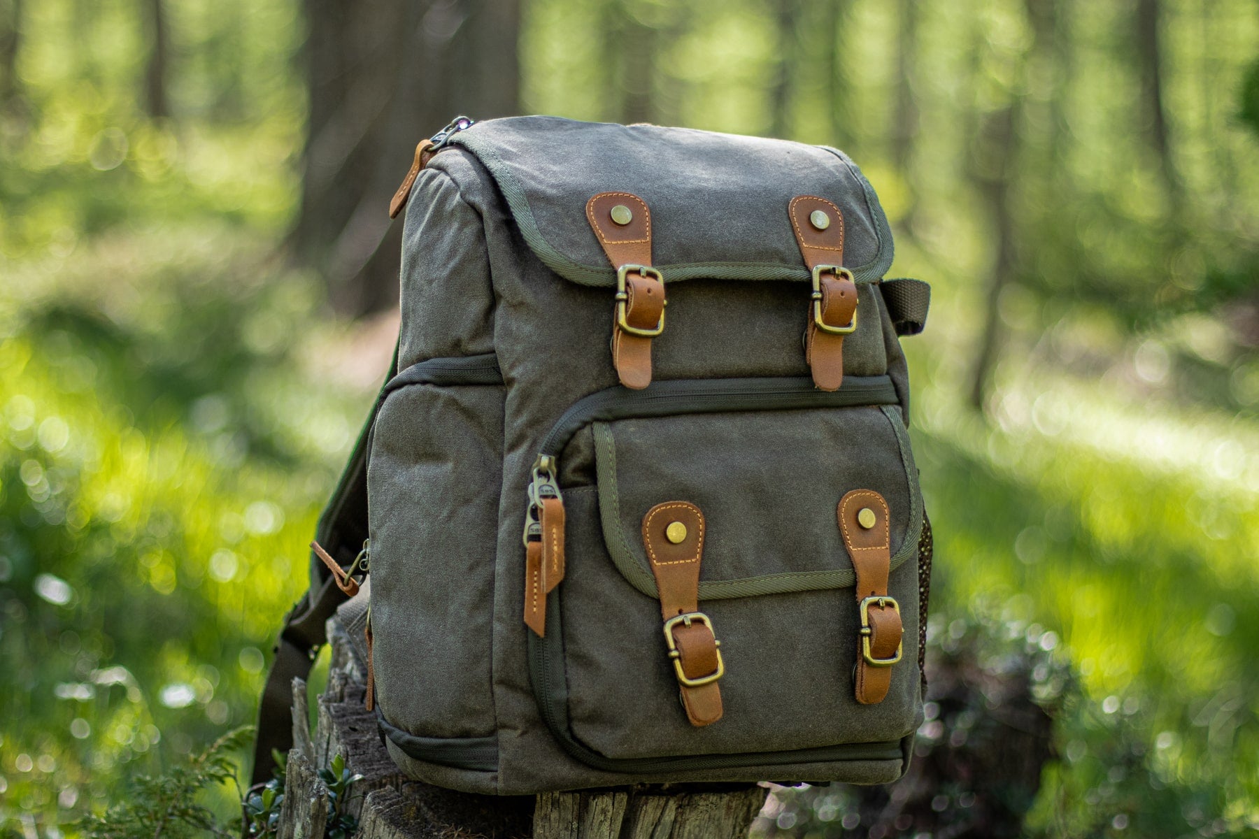 Water resistant Canvas Camera Gear Bag with velcro foam padding divider