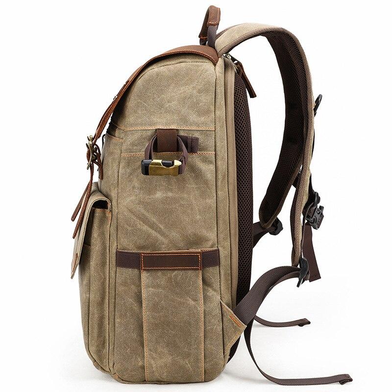 Waxed Canvas Camera Backpack CB08-KKICO