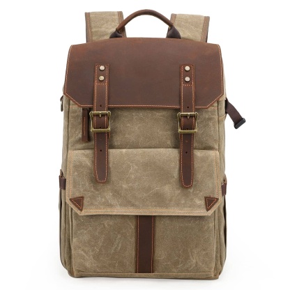 Waxed Canvas Camera Backpack CB08-KKICO
