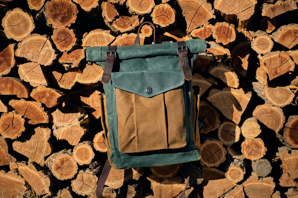 canvas roll top backpack