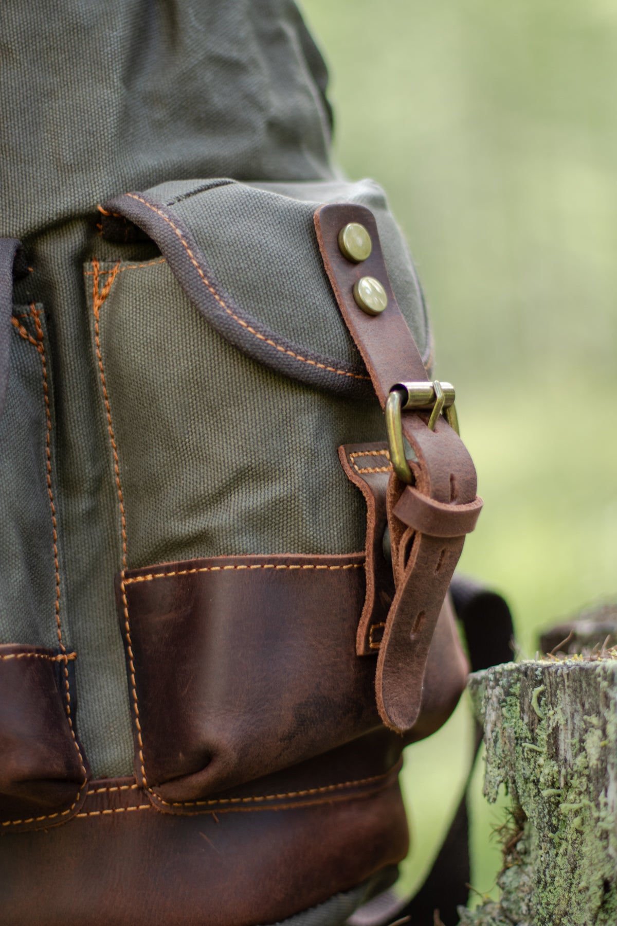 durable waxed canvas hiking backpack built for everyday use