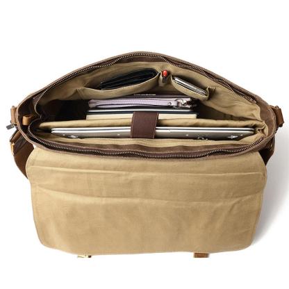 Waxed Canvas Messenger Bag CB17