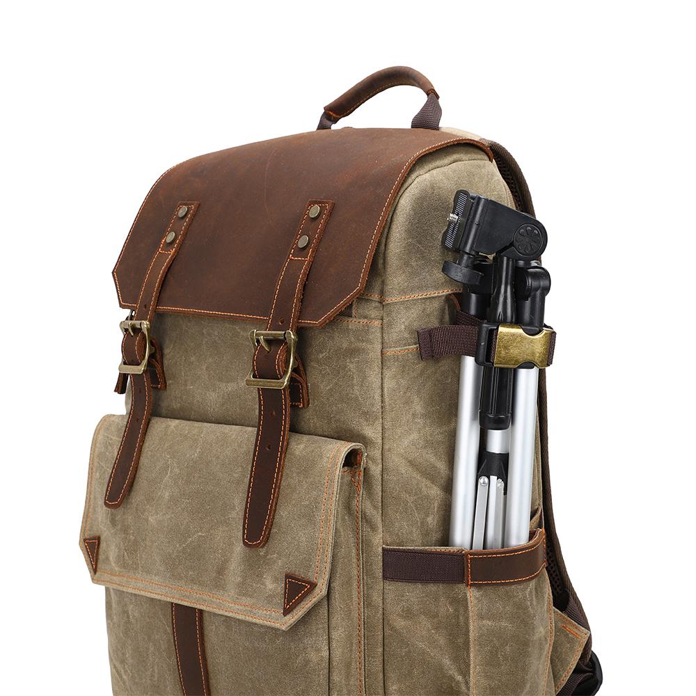 Waxed Canvas Camera Backpack CB08-KKICO
