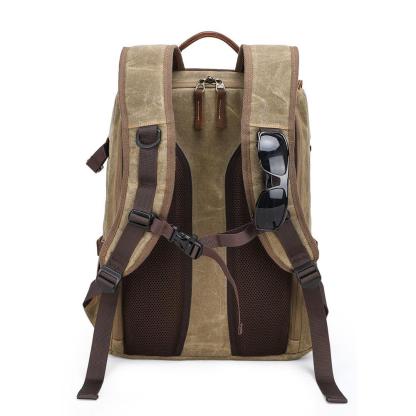 Waxed Canvas Camera Backpack CB08-KKICO