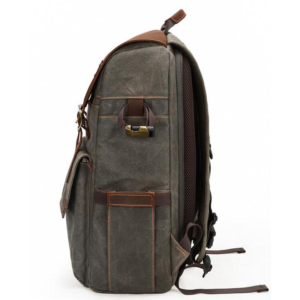 Waxed Canvas Camera Backpack CB08-KKICO
