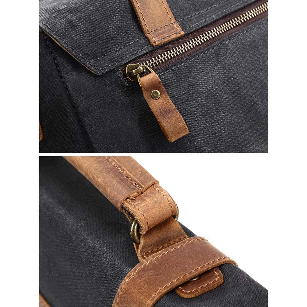 WINNIPEG Waxed Canvas Messenger Bag-KKICO