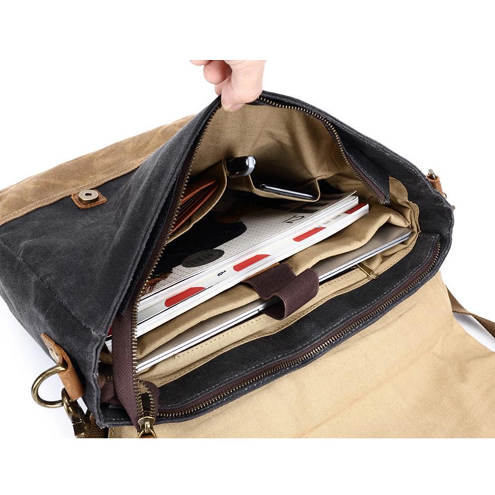 Waxed Canvas Messenger Bag CB17