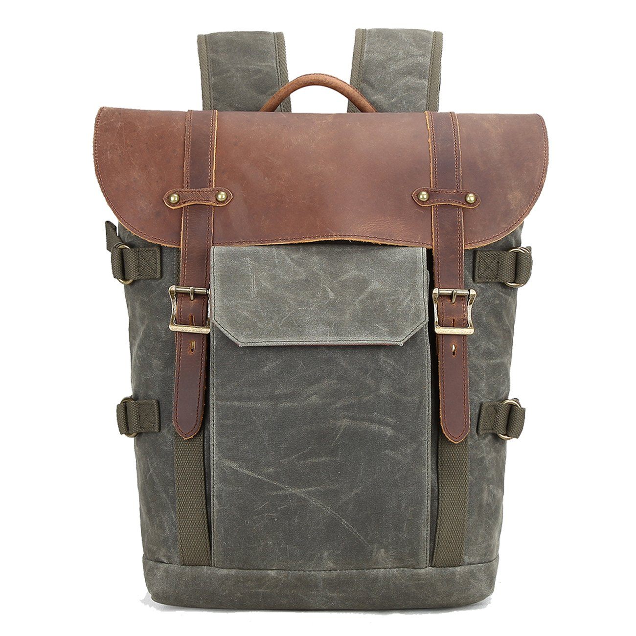 Canvas and Leather Camera Backpack CB07-KKICO