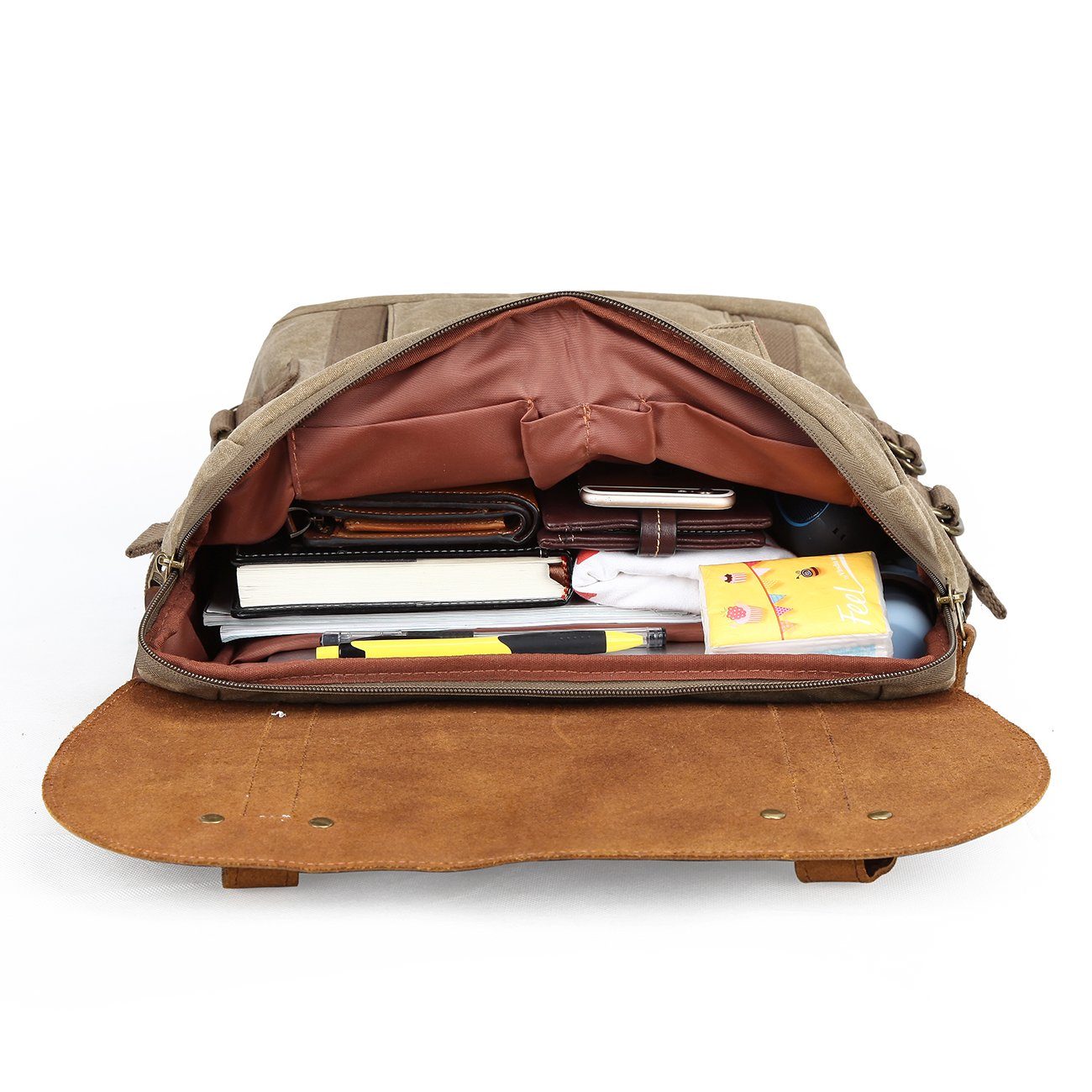 Canvas and Leather Camera Backpack CB07-KKICO