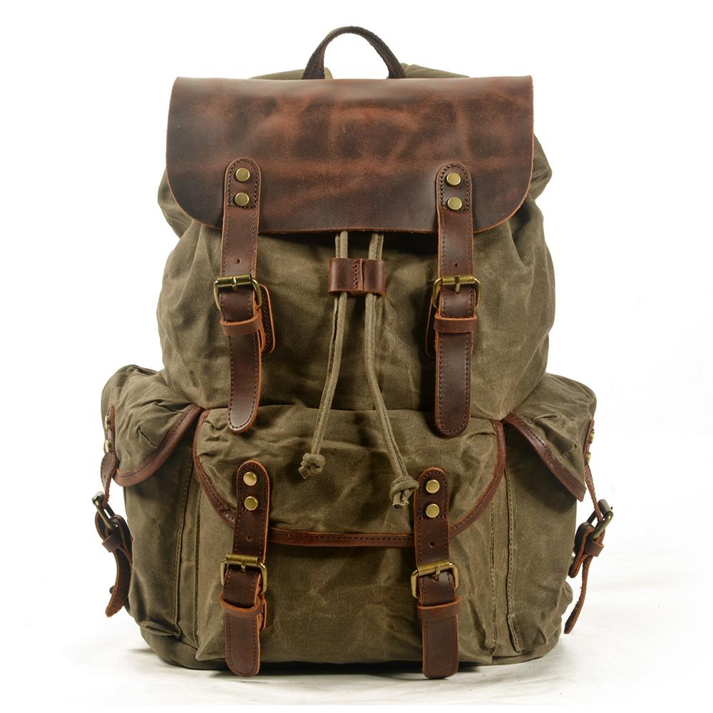Canvas Leather Backpack CB10-KKICO
