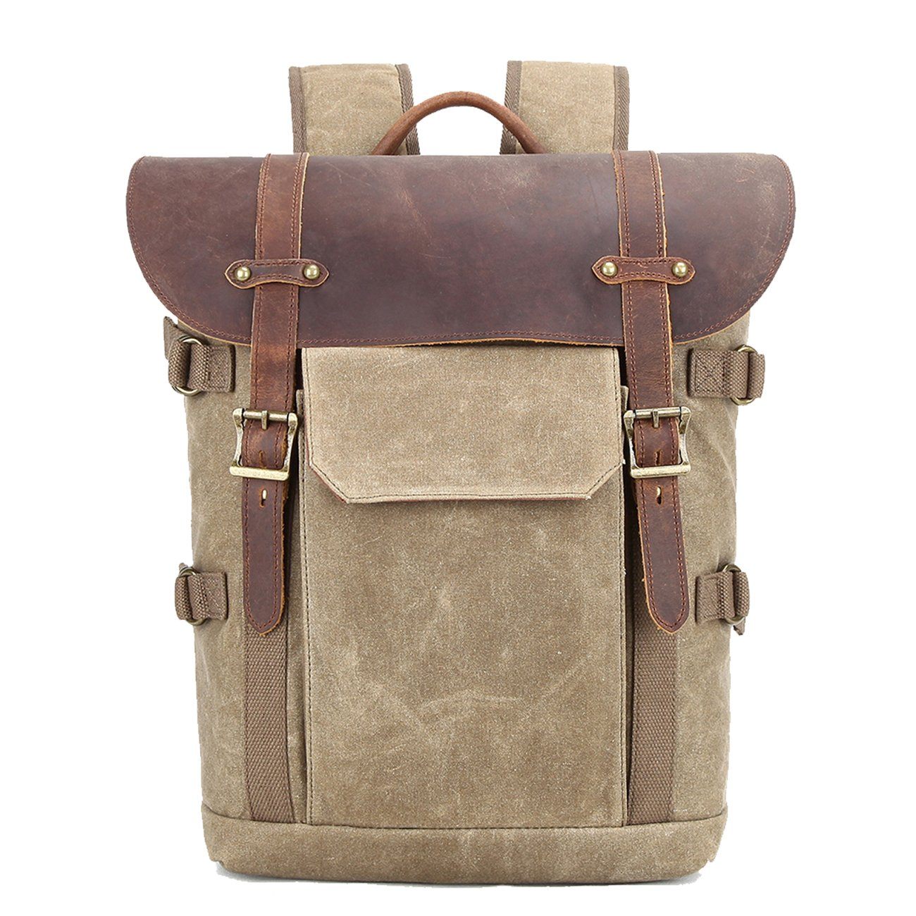 Canvas and Leather Camera Backpack CB07-KKICO