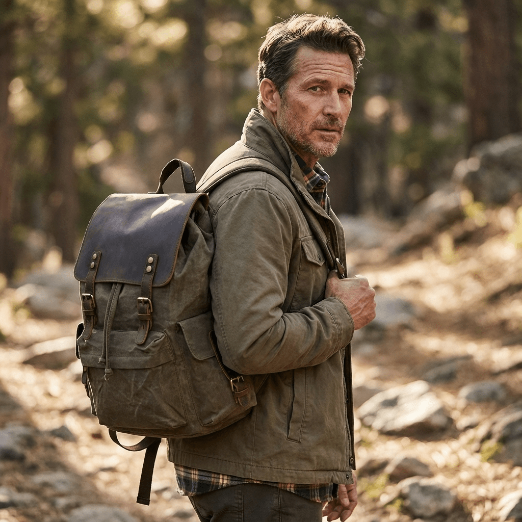 Waxed Canvas Backpack CB23-KKICO
