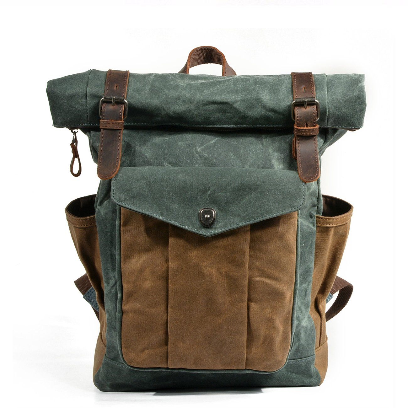 Waxed Canvas Roll Top Backpack CB06-KKICO