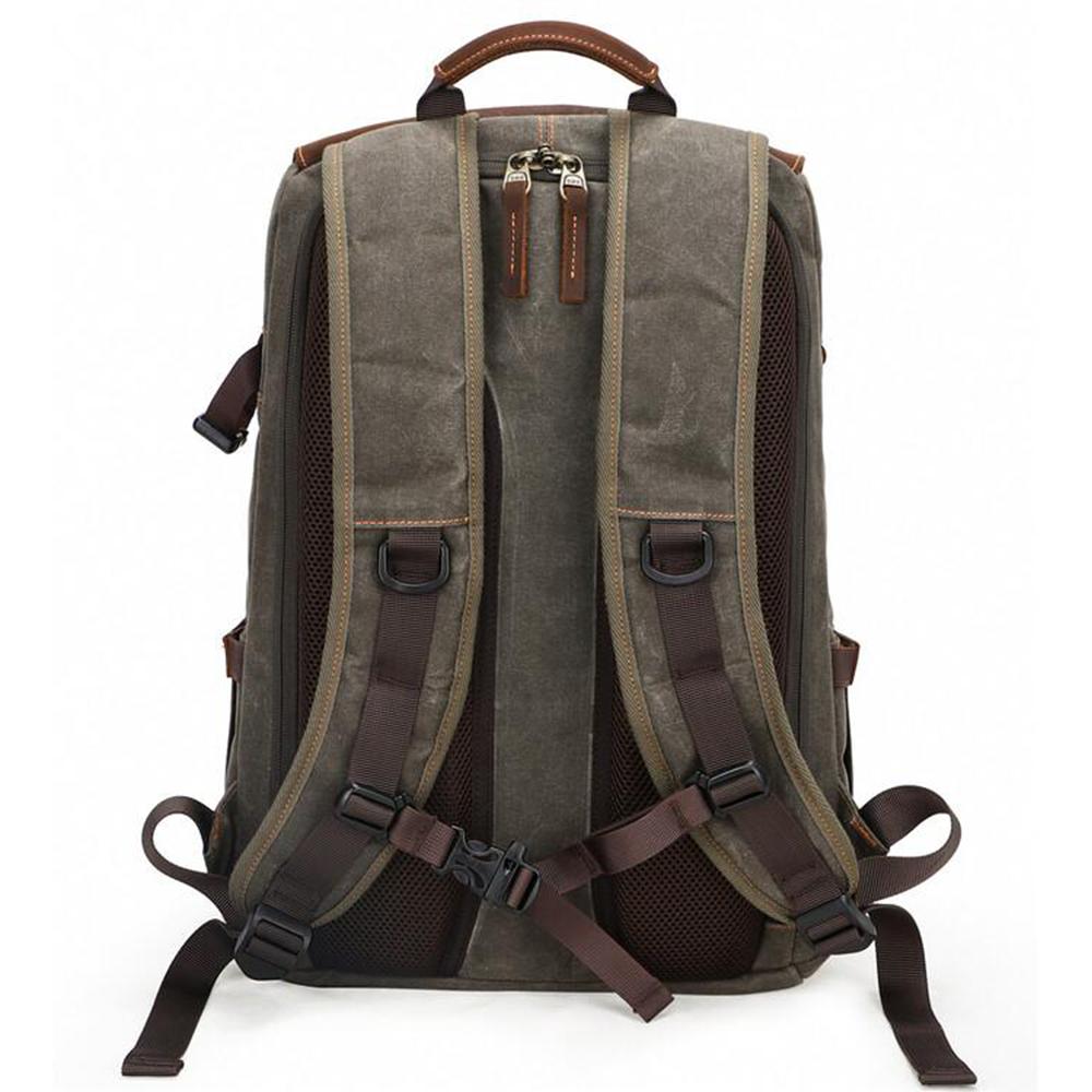 Waxed Canvas Camera Backpack CB08-KKICO