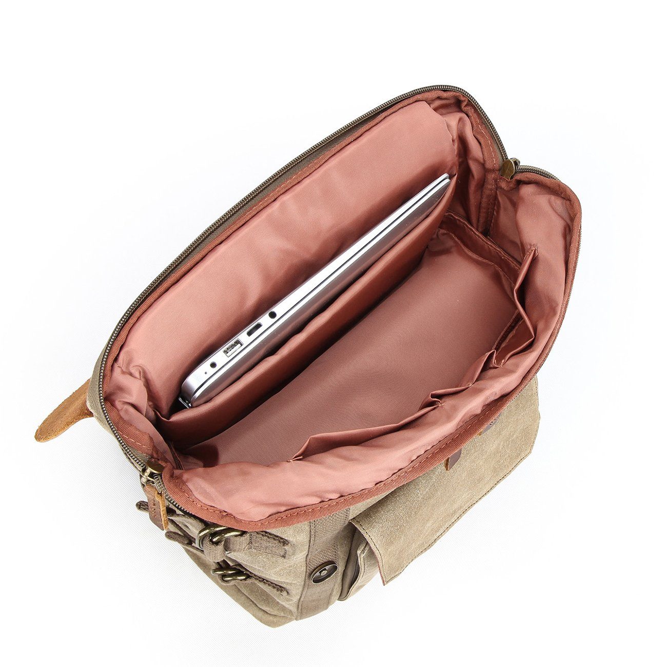 Canvas and Leather Camera Backpack CB07-KKICO