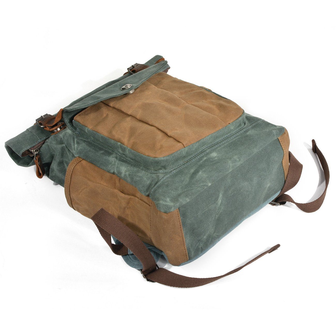 Waxed Canvas Roll Top Backpack CB06-KKICO